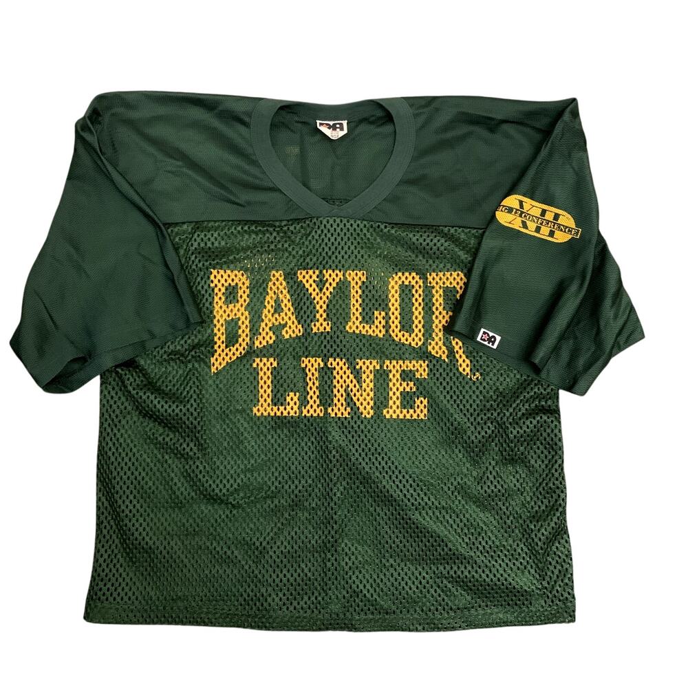 Vintage Baylor Bears Line Football Jersey Don Alleson Green #02 J Low Adult SZ L
